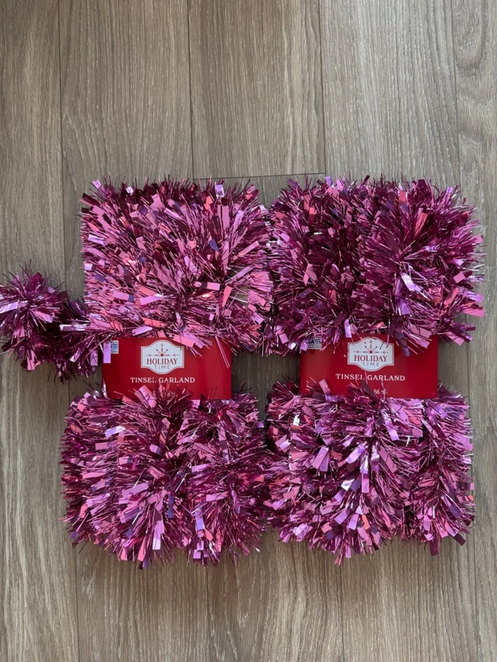 Pink Tinsel Garland